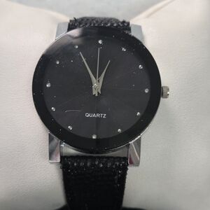 Black Quartz Men's Watch